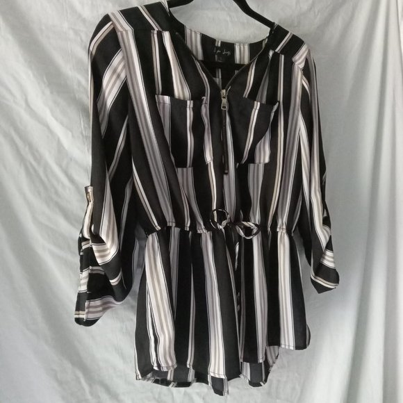 Women's L J is for Justify Striped Shirt - Picture 12 of 16